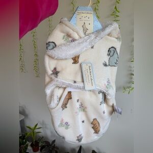 Pooh Bear Collection Cream Baby Swaddle with Hood